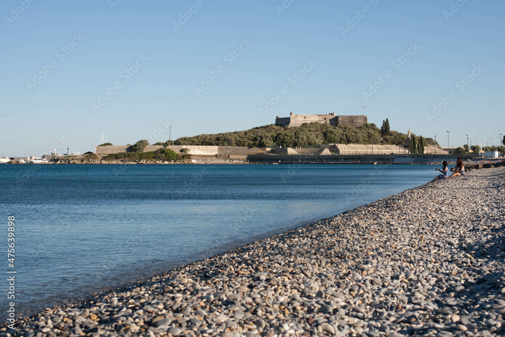 Wall mural View to Benteng Carre Antibes in France