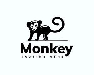 monkey creep silhouette logo template illustration © ShiipArts