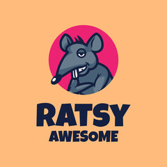 Illustration vector graphic of Rat character, good for logo design