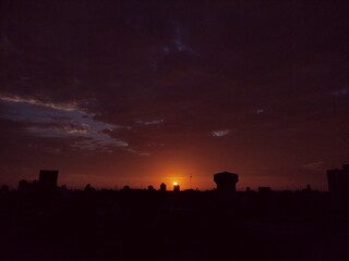 Fototapeta na wymiar Sunset at the end of the year (Trujillo, Peru)