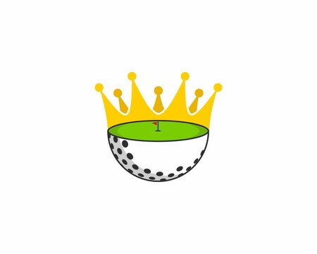 Slice of golf ball with crown behind