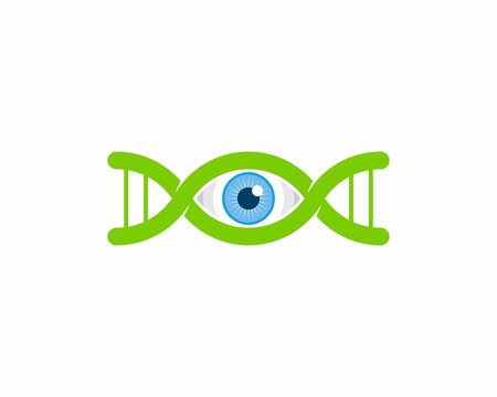 DNA Helix with eyes lens inside