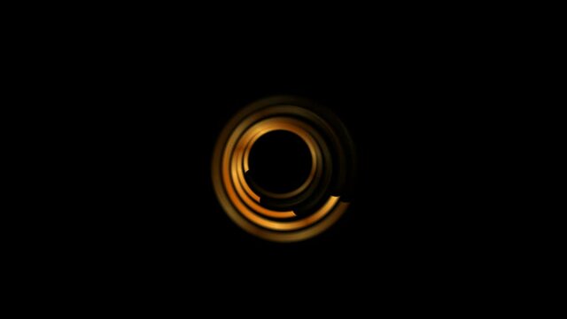 Luxury golden swirl logo abstract motion background. Video animation Ultra HD 4K 3840x2160