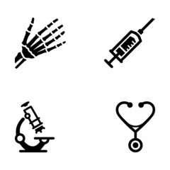 Medical Specialties Black Icon Set 9