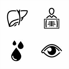 Medical Specialties Black Icon Set 12