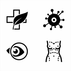 Medical Specialties Black Icon Set 15