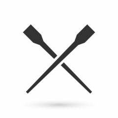 Grey Food chopsticks icon isolated on white background. Wooden Korean sticks for Asian dishes. Oriental utensils. Vector