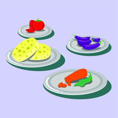 a plate where a place to store a food