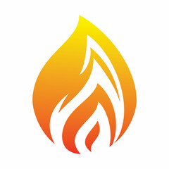 full color fire flame logo design