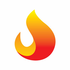 full color fire flame logo design