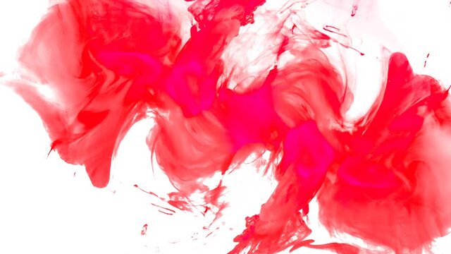Background ink smoke motion, Red smoke effect in white background