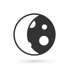Grey Moon phases icon isolated on white background. Vector