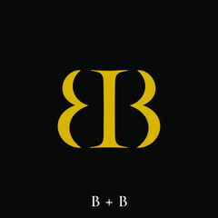 Letter B and B initials concept. Very suitable various business purposes also for symbol, logo, company name, brand name, personal name, icon and many more.