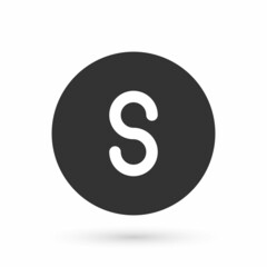 Grey Compass south icon isolated on white background. Windrose navigation symbol. Wind rose sign. Vector