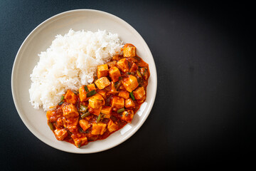 Mapo Tofu - The traditional Sichuan dish of silken tofu and ground beef, packed with mala flavor from chili oil and Sichuan peppercorns.