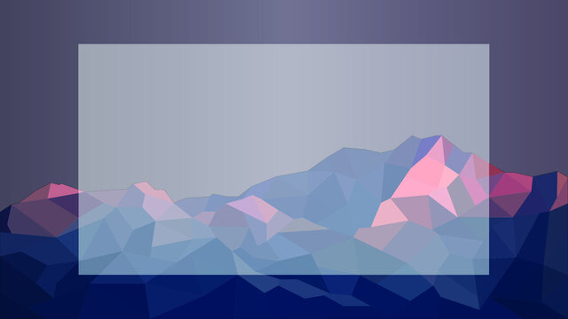 Low poly mountain design background
