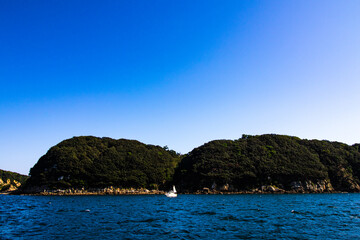 Naklejka premium 船上から見た海の風景