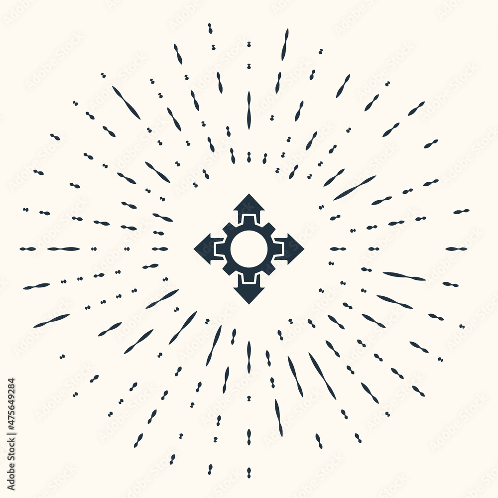 Poster grey project team base icon isolated on beige background. business analysis and planning, consulting