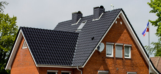 the roof of the house with nice window