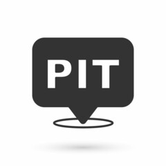 Grey Pit stop icon isolated on white background. Vector