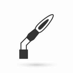 Grey Welding torch icon isolated on white background. Vector