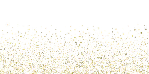 Gold Glitter Stars. Luxury Shiny Confetti.