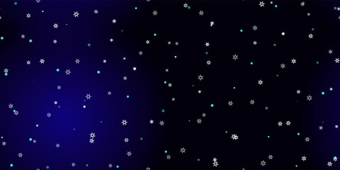 Falling Snowflakes seamless pattern flying snow