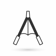 Grey Air blower bellows icon isolated on white background. Vector