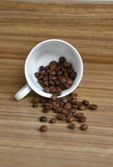 Arabica  coffee roasted beans that are ready to be grinded 