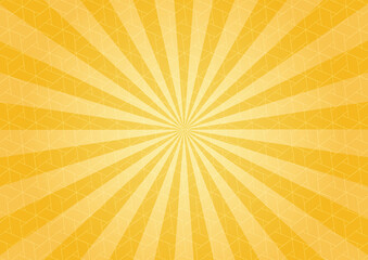 網代麻の葉　集中線　背景　黄色