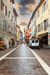 Naklejka na ściany i meble streets of the city of Annecy, France