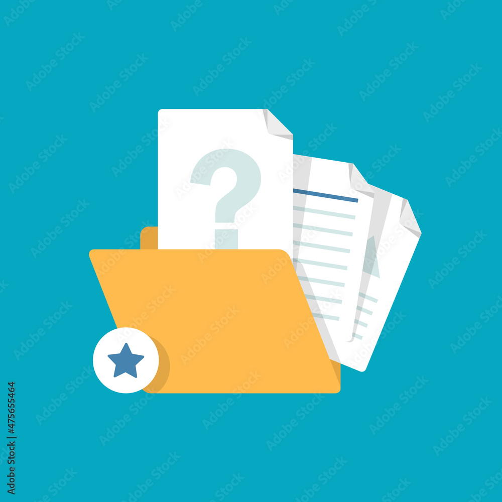Poster open folder icon. folder with documents,flat design icon vector illustration