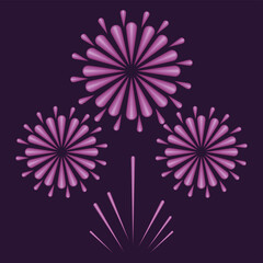 purple fireworks explosion icons