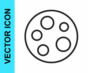 Black line Moon icon isolated on white background. Vector