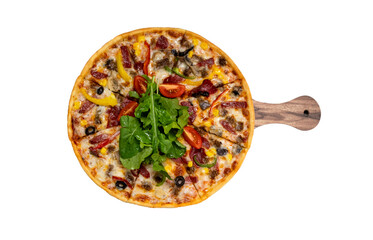pizza on isolated white background