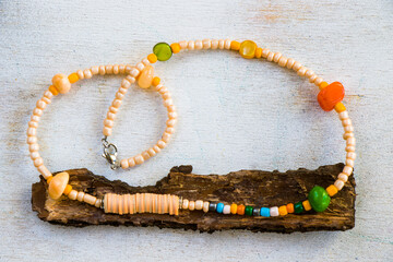 Colorful necklace and bracelet mix, beads and stone necklace, jewelry