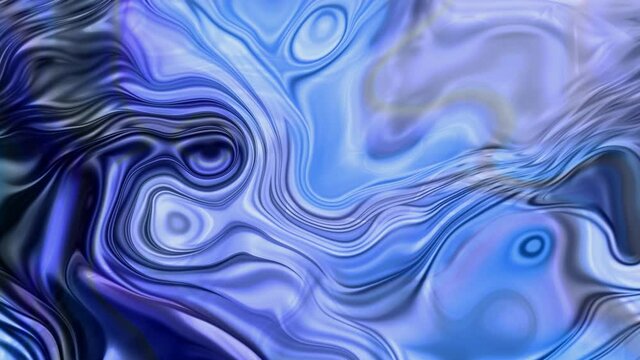 Abstract liquid motion background, Blue cyan color silky liquid animated background