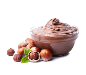Hazelnuts splash with filbert nuts
