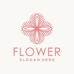 Spa business logo lotus Flower icon design Vector