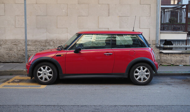 Red Mini Cooper Car