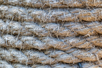 Close-up Macro of frayed rope texture