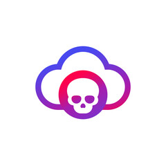 Obraz premium malware in cloud vector icon