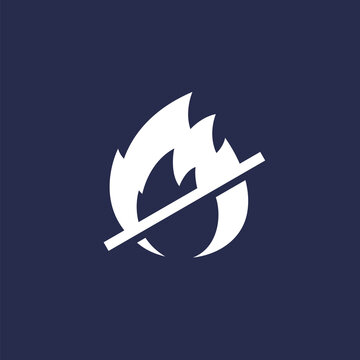 Flame retardant icon, vector sign
