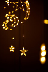 Obraz premium Christmas garland of stars.