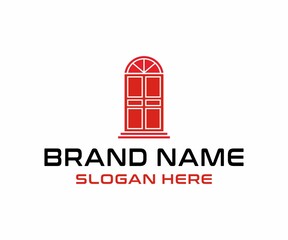 Door logo design Vector