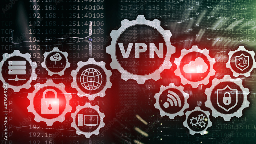 Aufkleber secure vpn connection. virtual private network or internet security concept