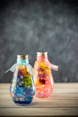 ハーバリウムの写真素材　趣味とインテリアのイメージ