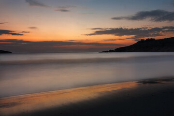 Fototapeta na wymiar Amazing Sunset in Syros Island 