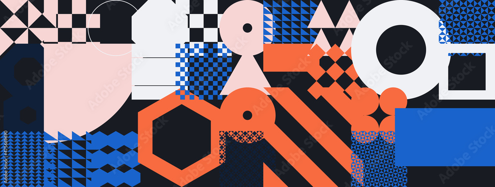 Poster abstract vector pattern design elements