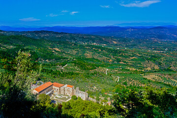 Panoramic view of Mystras Peloponnese Greece